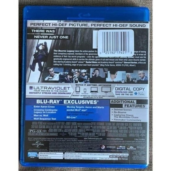 The Bourne Legacy Blu-ray/DVD, 2012, 2-Disc Set, No Digital Guarantee! - Picture 2 of 6